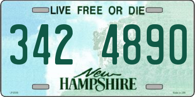 NH license plate 3424890