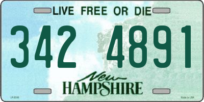 NH license plate 3424891