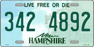 NH license plate 3424892