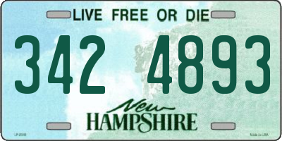 NH license plate 3424893
