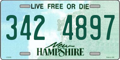NH license plate 3424897
