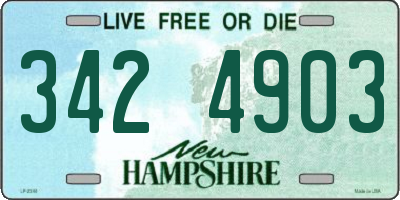 NH license plate 3424903