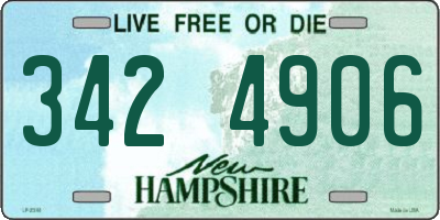 NH license plate 3424906