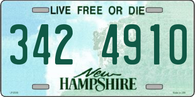 NH license plate 3424910