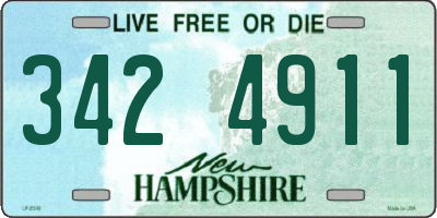 NH license plate 3424911