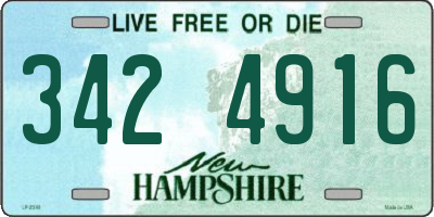 NH license plate 3424916