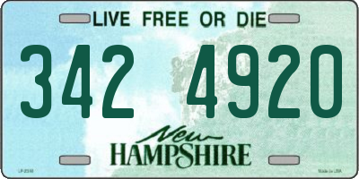 NH license plate 3424920