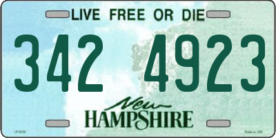 NH license plate 3424923
