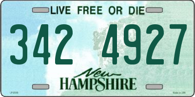 NH license plate 3424927