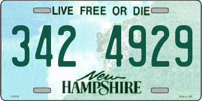 NH license plate 3424929