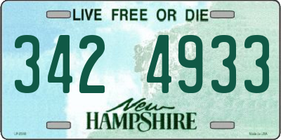 NH license plate 3424933