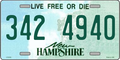 NH license plate 3424940