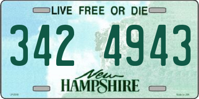 NH license plate 3424943