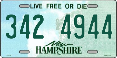 NH license plate 3424944