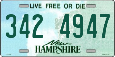 NH license plate 3424947