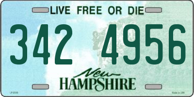 NH license plate 3424956