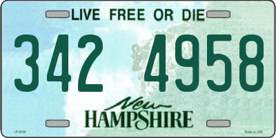 NH license plate 3424958