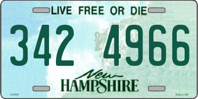 NH license plate 3424966