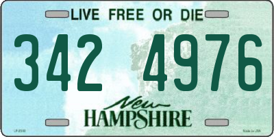 NH license plate 3424976