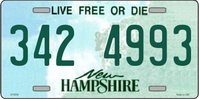 NH license plate 3424993