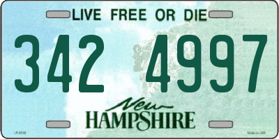 NH license plate 3424997
