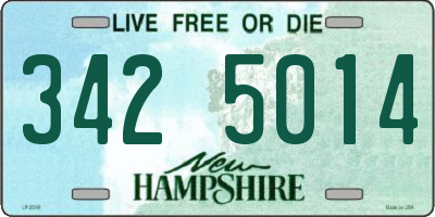 NH license plate 3425014