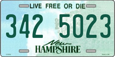 NH license plate 3425023
