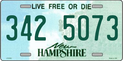 NH license plate 3425073