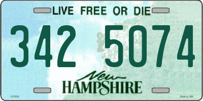NH license plate 3425074