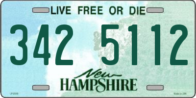 NH license plate 3425112