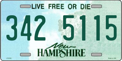 NH license plate 3425115