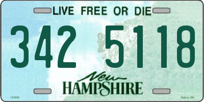 NH license plate 3425118
