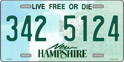 NH license plate 3425124