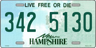 NH license plate 3425130