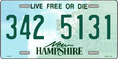 NH license plate 3425131