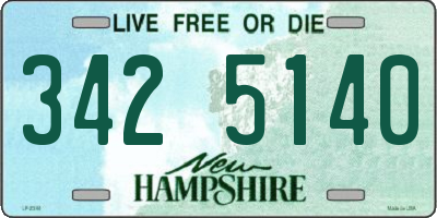 NH license plate 3425140