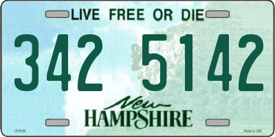 NH license plate 3425142