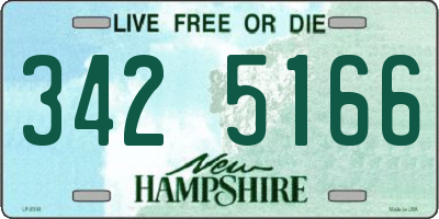 NH license plate 3425166