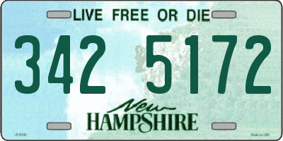 NH license plate 3425172