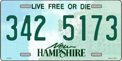 NH license plate 3425173