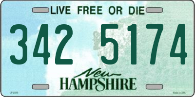 NH license plate 3425174