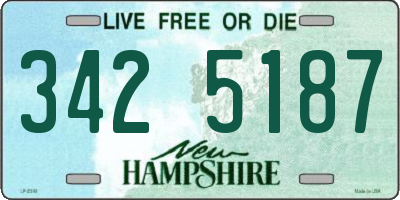 NH license plate 3425187