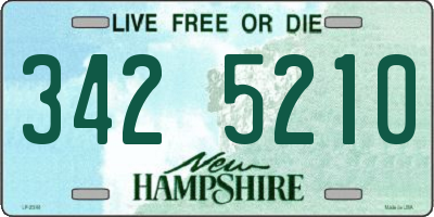NH license plate 3425210