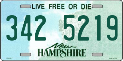 NH license plate 3425219