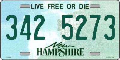 NH license plate 3425273