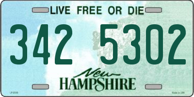 NH license plate 3425302