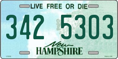 NH license plate 3425303