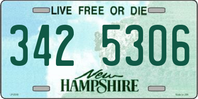 NH license plate 3425306