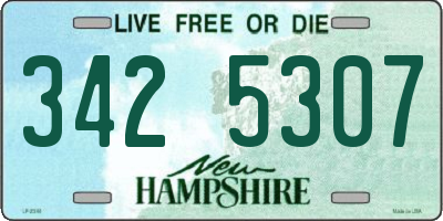 NH license plate 3425307