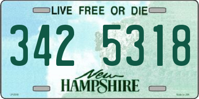 NH license plate 3425318
